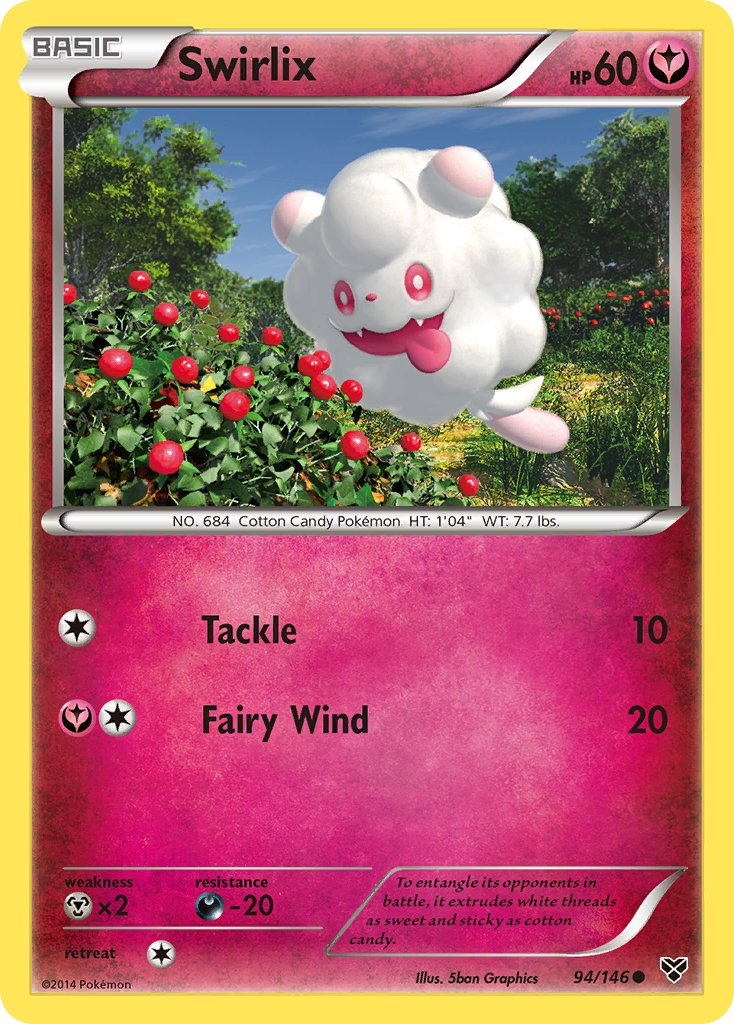 Swirlix Pokémon card